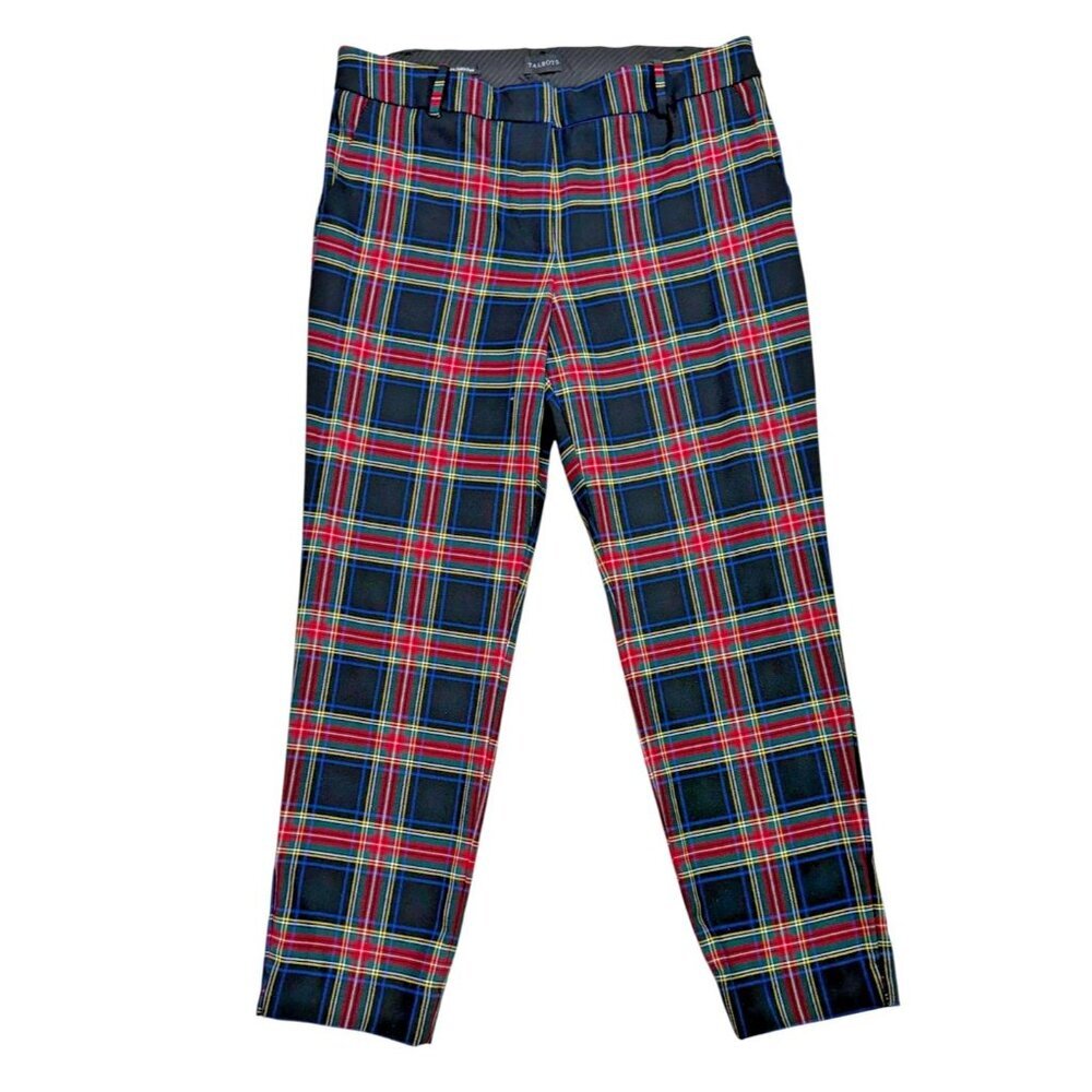 Talbots Hampshire Ankle Pants Plaid Wool Blend Women’s 12